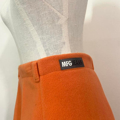 Marithé Francois girbaud plush orange fleece skirt