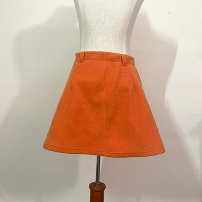 Marithé Francois girbaud plush orange fleece skirt