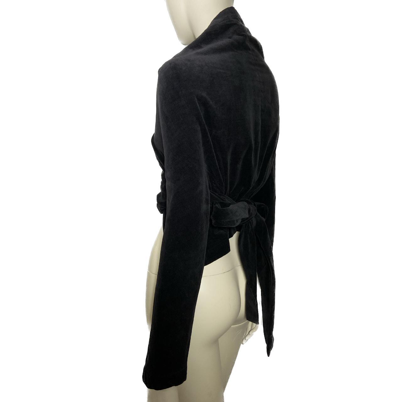 Comme des Garcons AD1988 black velvet tie up bolero top