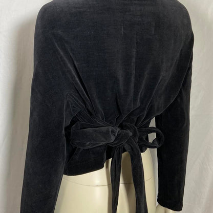 Comme des Garcons AD1988 black velvet tie up bolero top