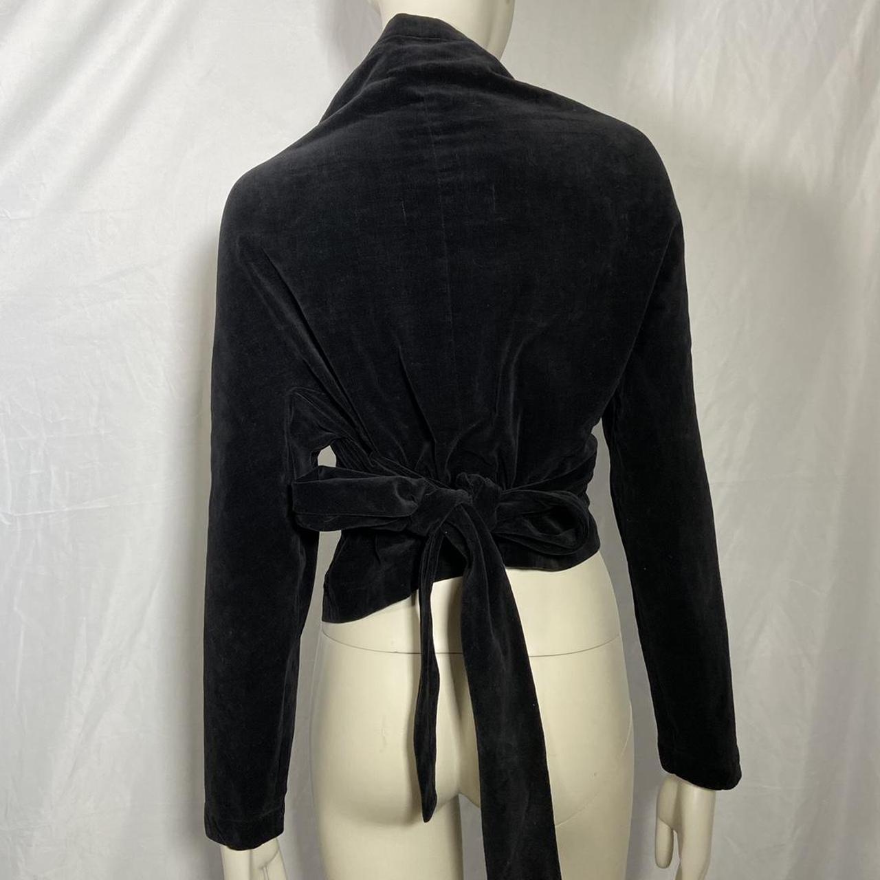 Comme des Garcons AD1988 black velvet tie up bolero top