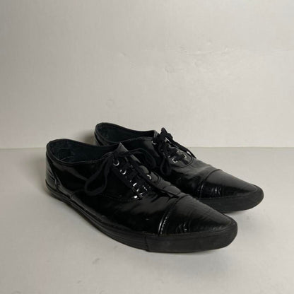 Comme des Garcons Tricot black patent leather pointed sneakers