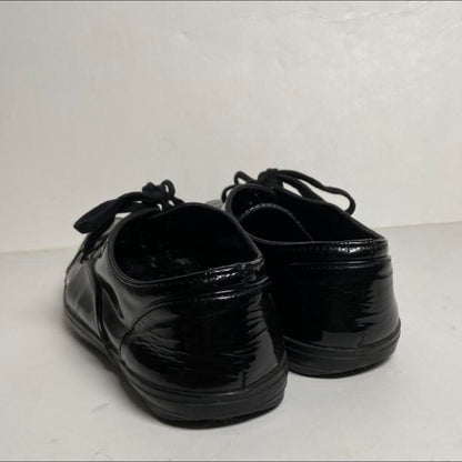 Comme des Garcons Tricot black patent leather pointed sneakers