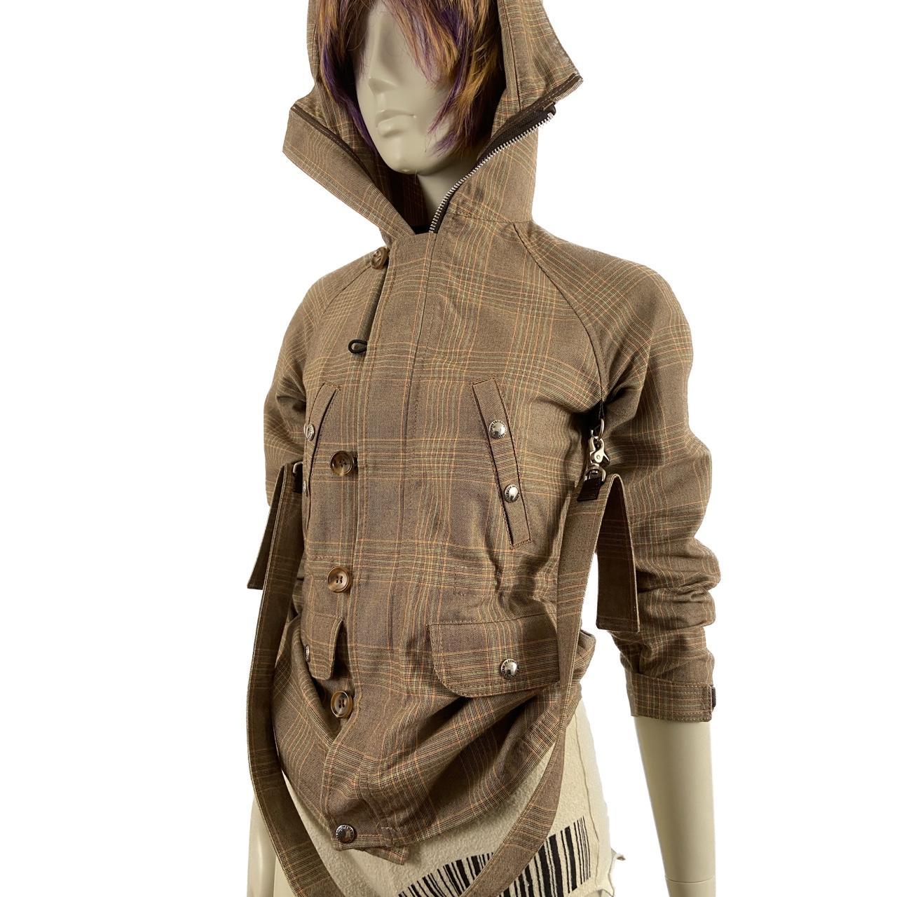 Comme des Garcons Junya Watanabe Man AD2004 zip up light brown hooded bondage jacket