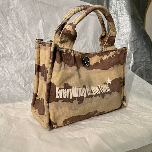 General Research “Everything for the Farm” AW2001 mini snap closure cotton tote bag