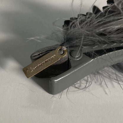 Undercover Sue grey feather hair barrette