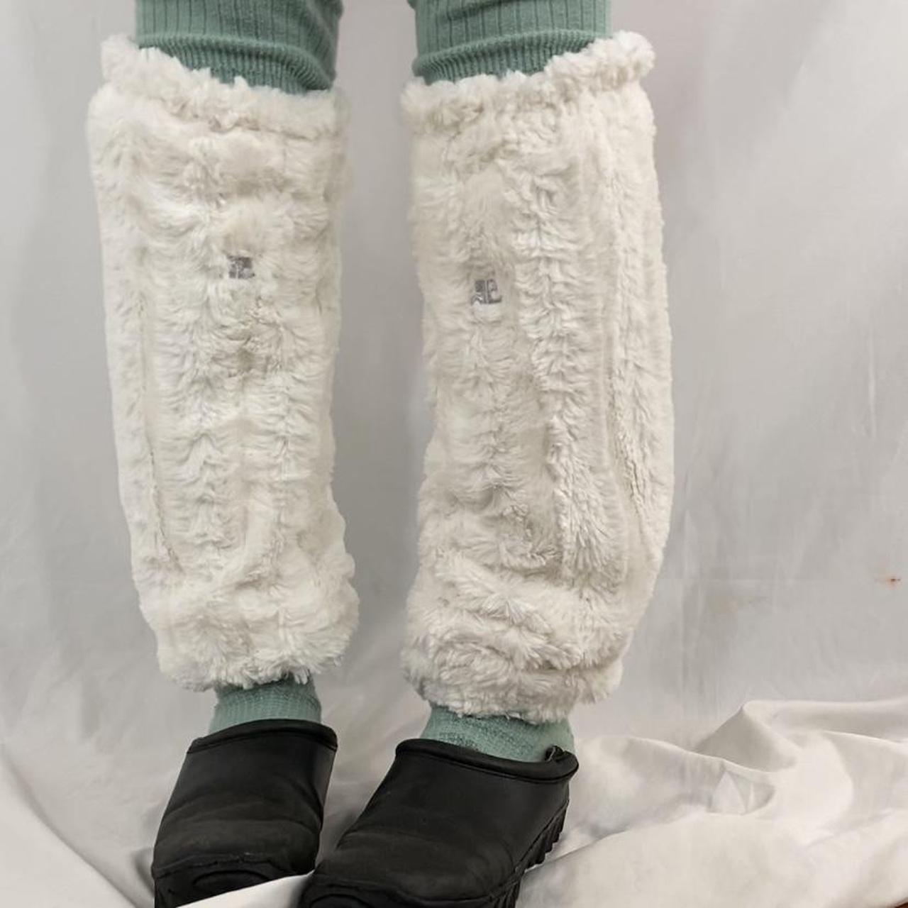 Courreges fluffy sherpa legwarmers