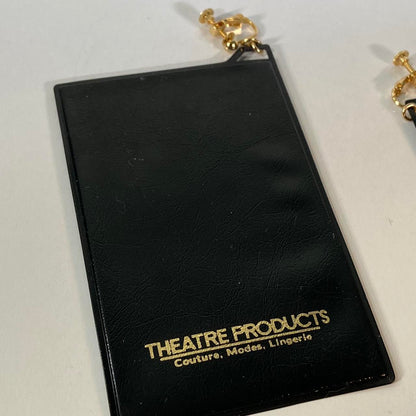 Theatre products cat photo card sleeve clip on earrings