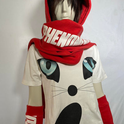 Phenomenon hoodie scarf and long gloves set