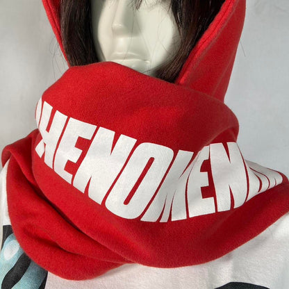 Phenomenon hoodie scarf and long gloves set