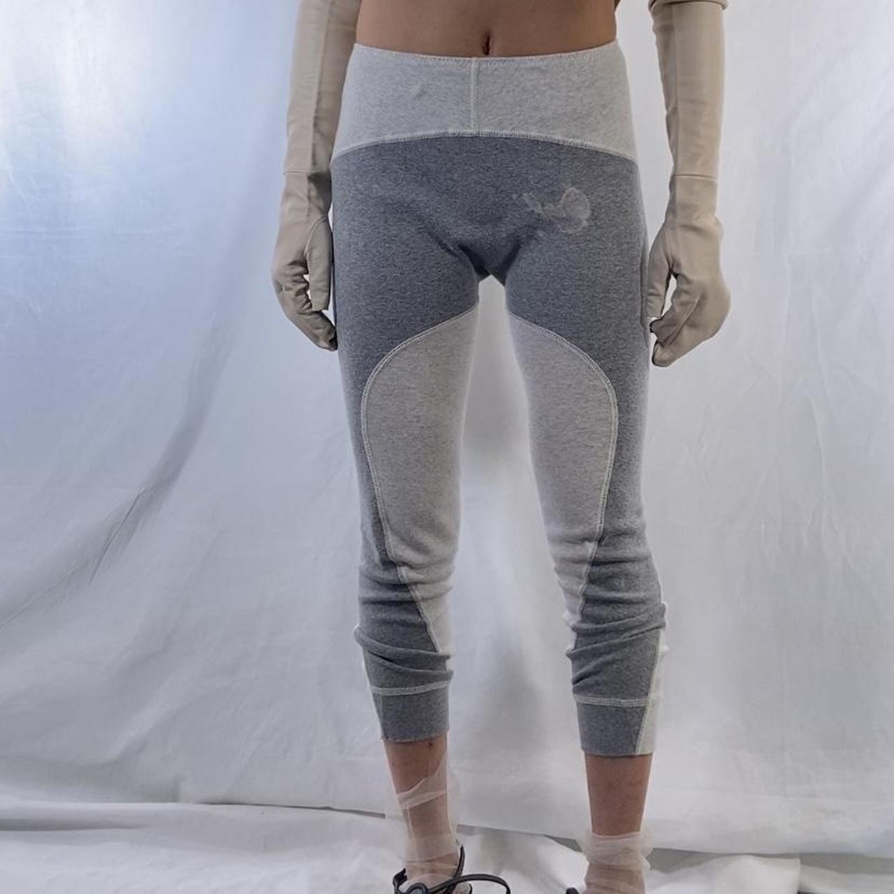 Comme des Garcons two-toned grey knit leggings