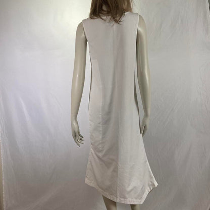 Comme des garcons Robe de Chambre AD1996 asymmetrical hem white shift dress with open side slit