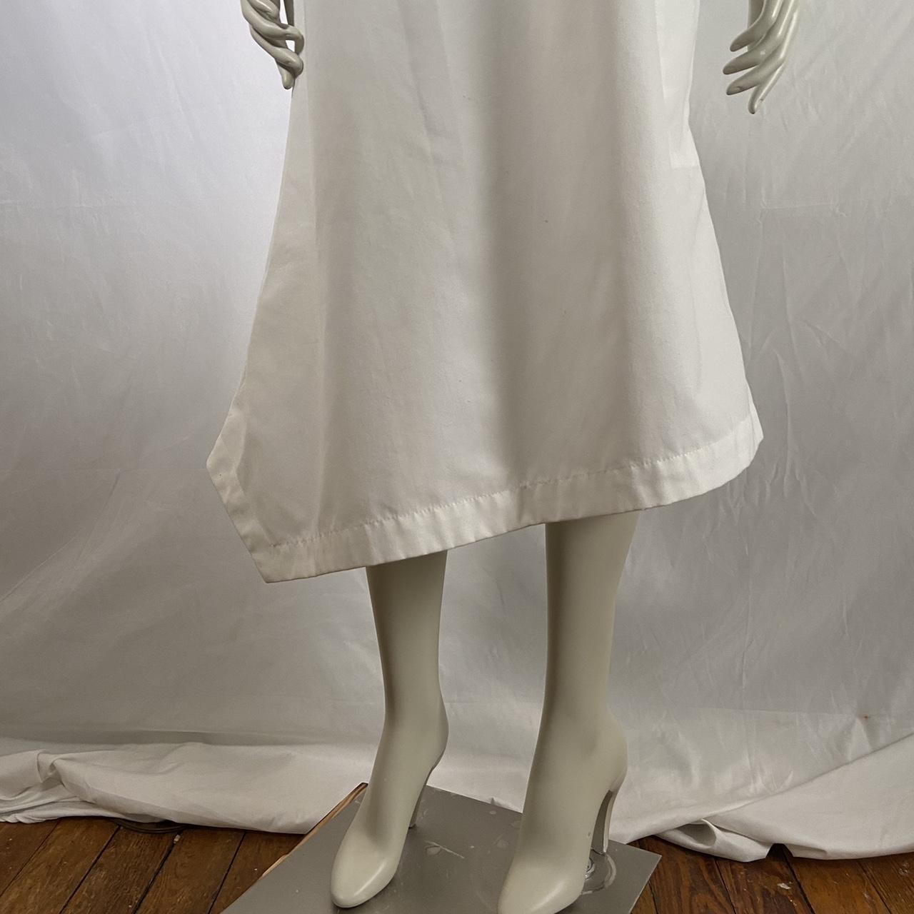 Comme des garcons Robe de Chambre AD1996 asymmetrical hem white shift dress with open side slit