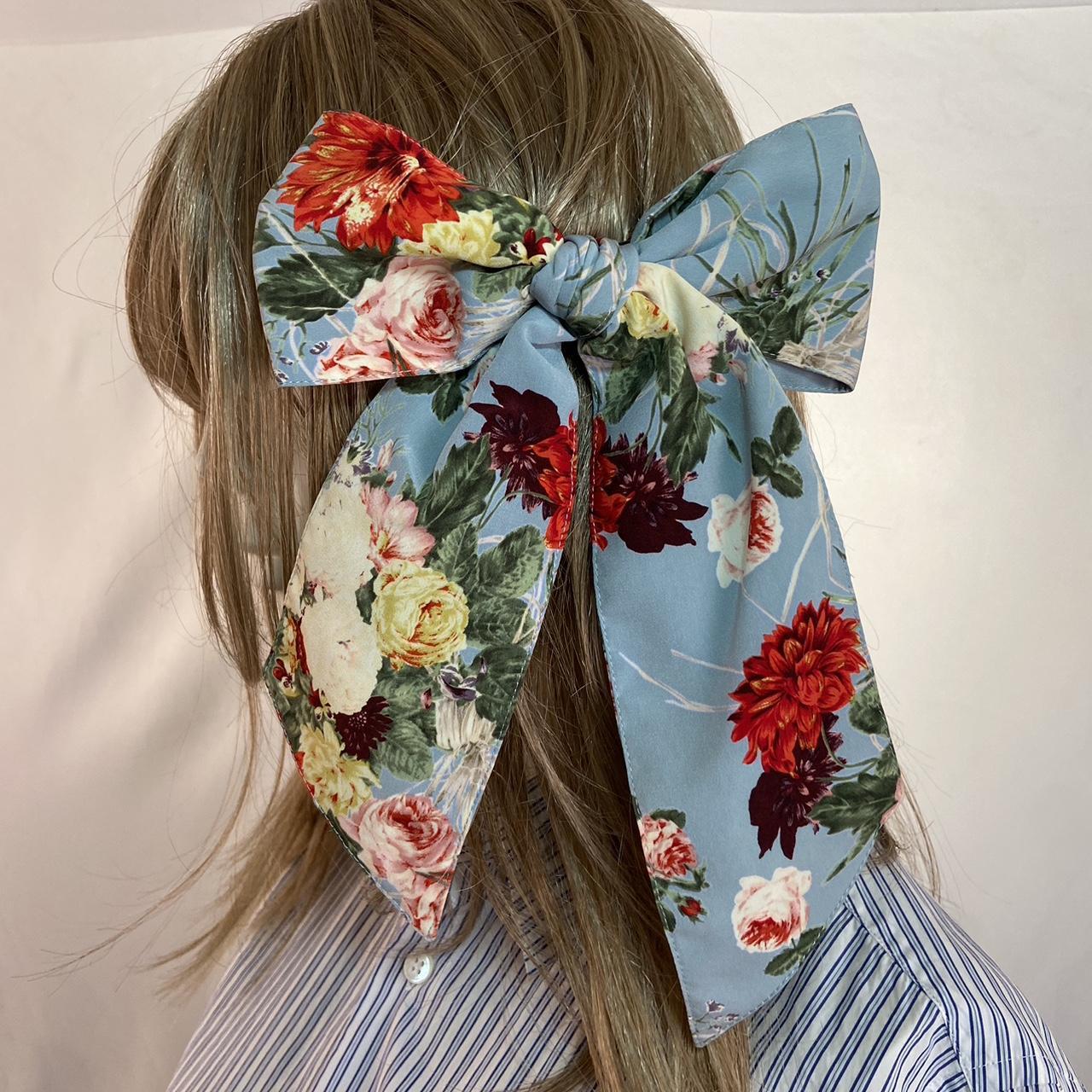 Kaneko Isao Wonderful World floral oversized hair bow barrette