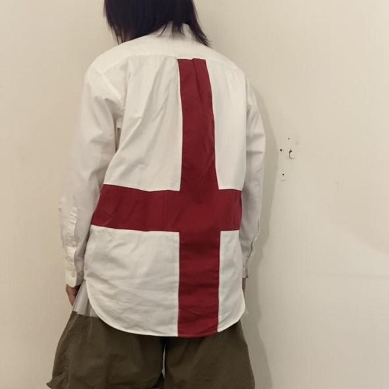 General Research red cross flared button up shirt
