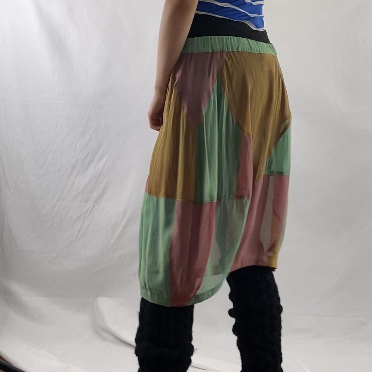 Comme des Garcons AD1991 Tricot sheer slouchy patchwork skirt