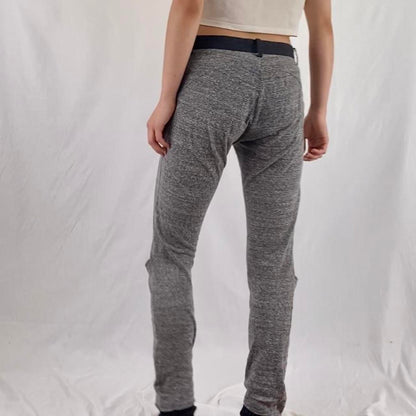 Undercover heather grey stretch knit open-knee legging pants