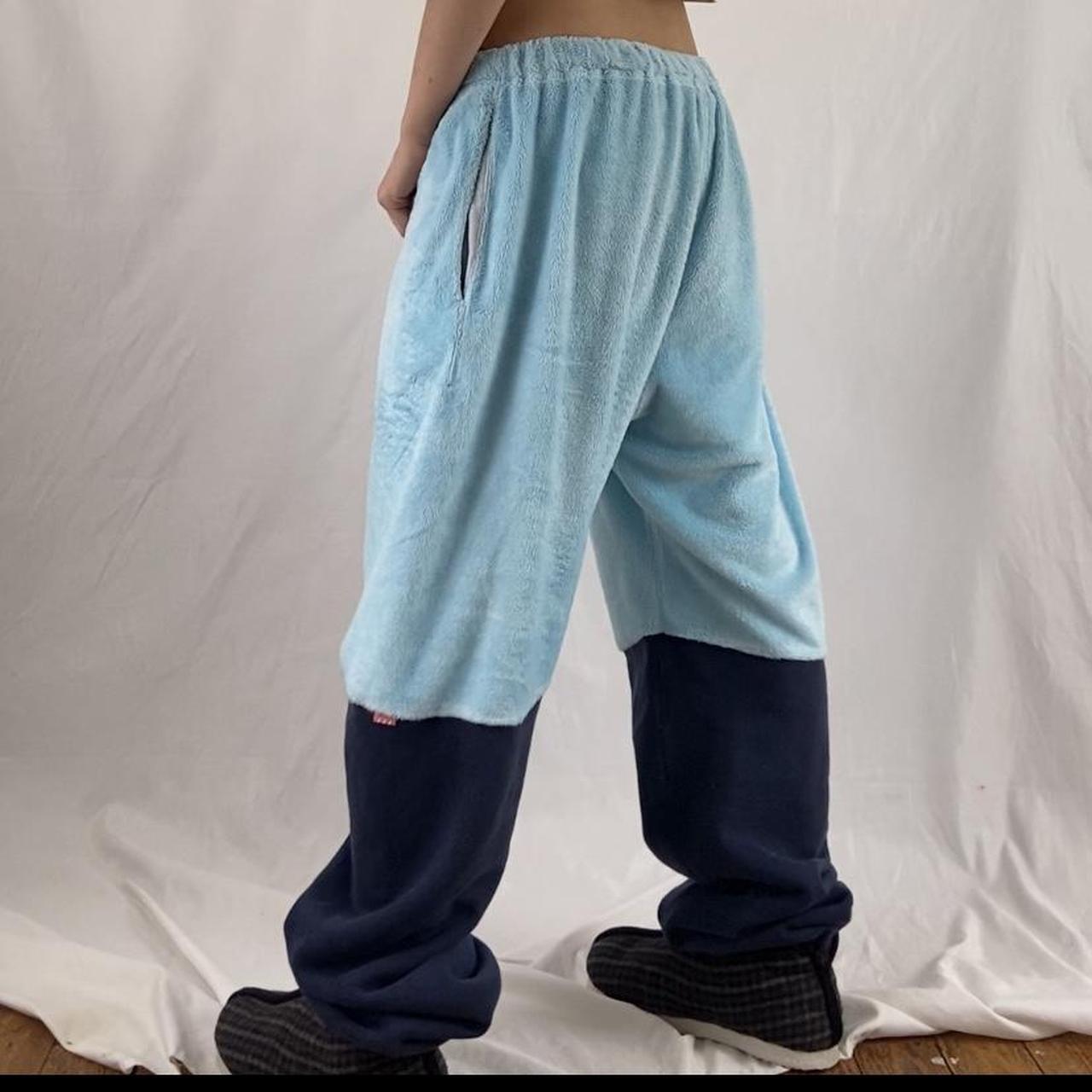 Scoloct x NGAP sky blue fuzzy leg warmer illusion sweatpants