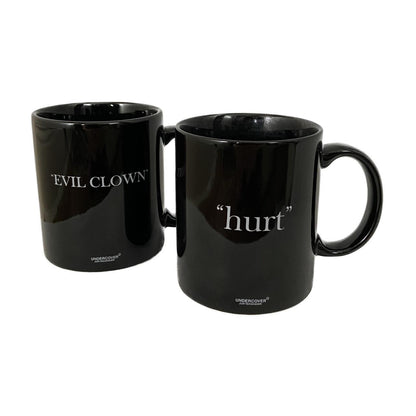 Undercover “Hurt” and “Evil Clown” black mugs