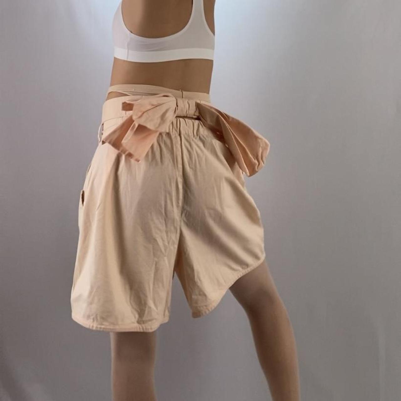 Tsumori chisato ballet pink cotton bow sash shorts