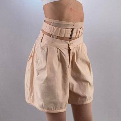 Tsumori chisato ballet pink cotton bow sash shorts