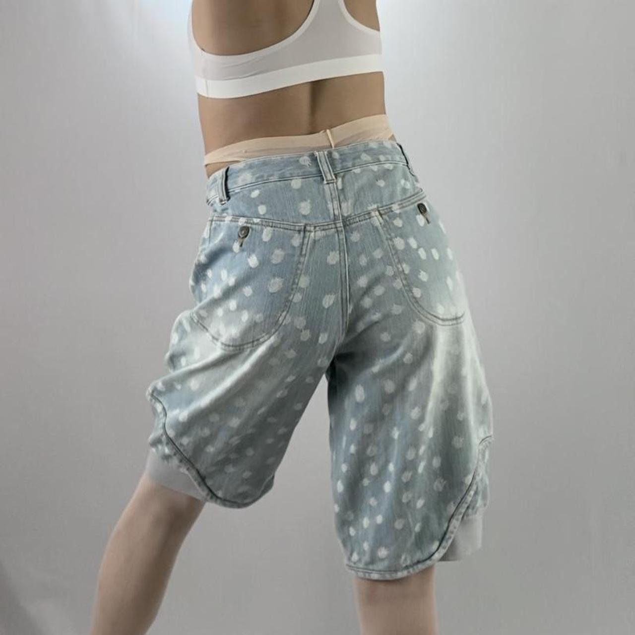 Tsumori Chisato deer print denim jogger shorts