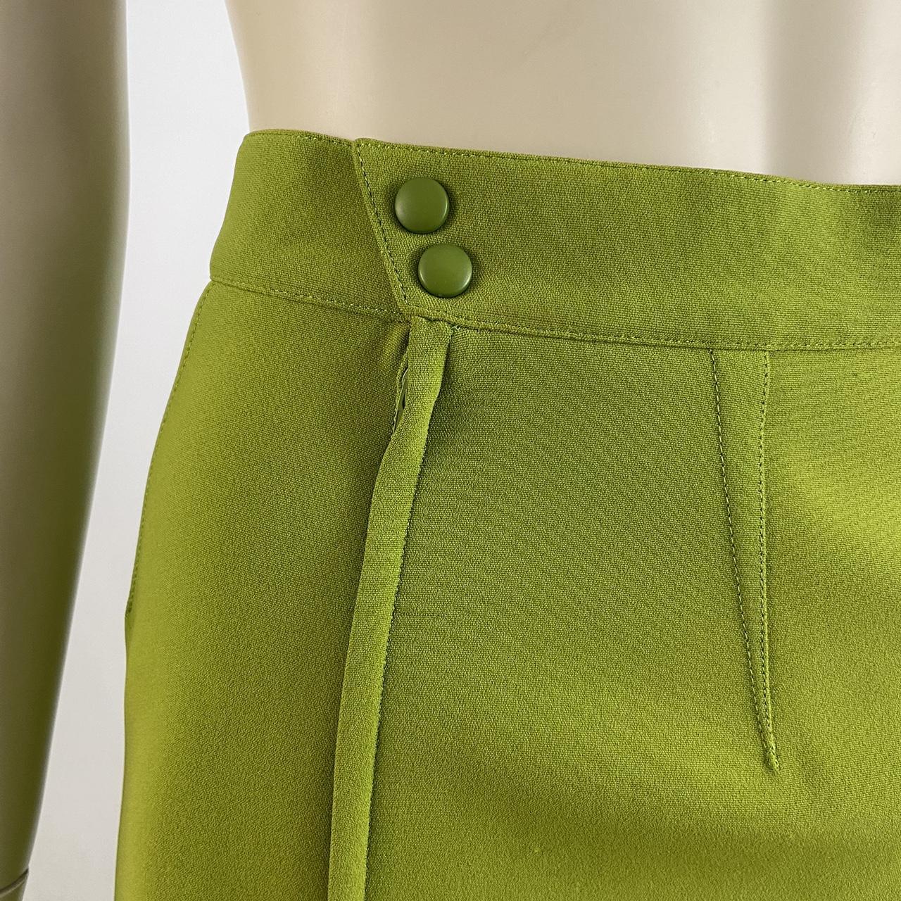 Mugler light green nylon pencil skirt