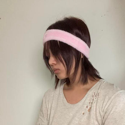 Courreges pink striped sweatband