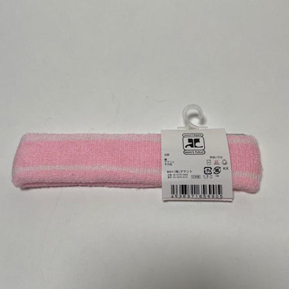 Courreges pink striped sweatband