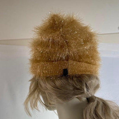 Undercover tinsel hat with fleece inner brim