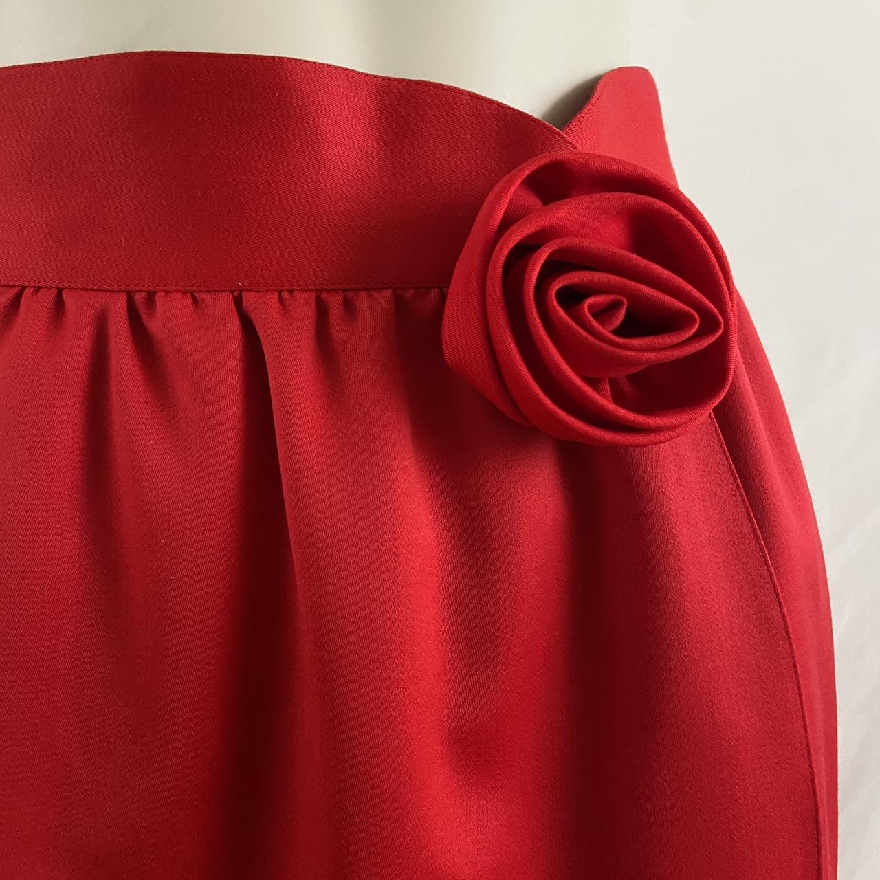 Courreges rose petal knee-length wrap skirt