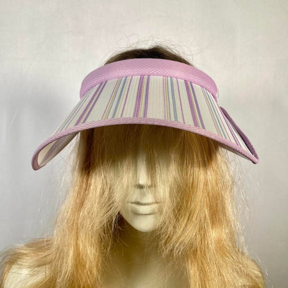 Courreges lavender striped sun visor headband