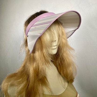 Courreges lavender striped sun visor headband