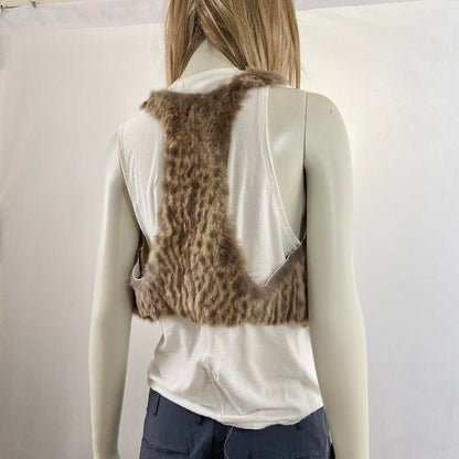 Lgb fur deer leather tank vest