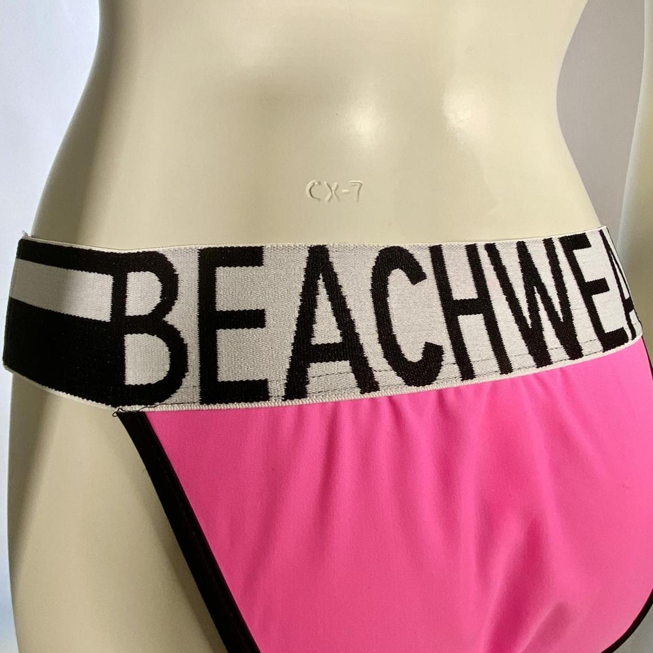 Dolce & Gabbana Beachwear neon bikini set with warping text underwear band detail