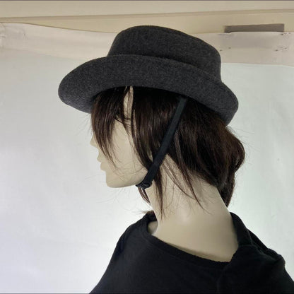 Limi Feu strappy wool bowler hat