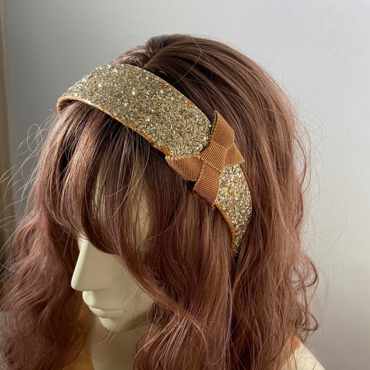 Miu Miu glitter peach-tone headband