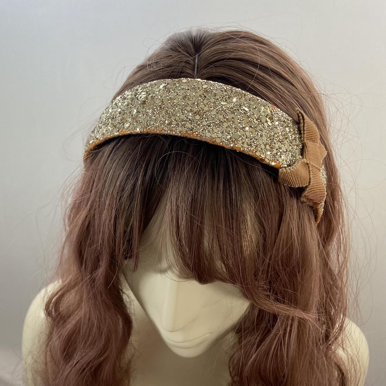 Miu Miu glitter peach-tone headband