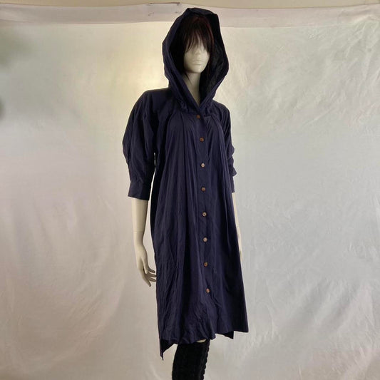 Vivienne Westwood dark blue hoodie light cotton coat dress