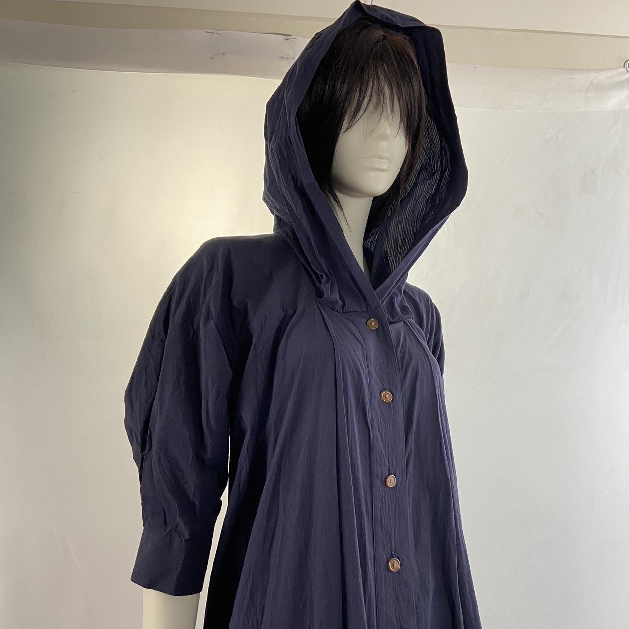 Vivienne Westwood dark blue hoodie light cotton coat dress