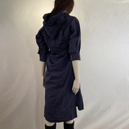 Vivienne Westwood dark blue hoodie light cotton coat dress