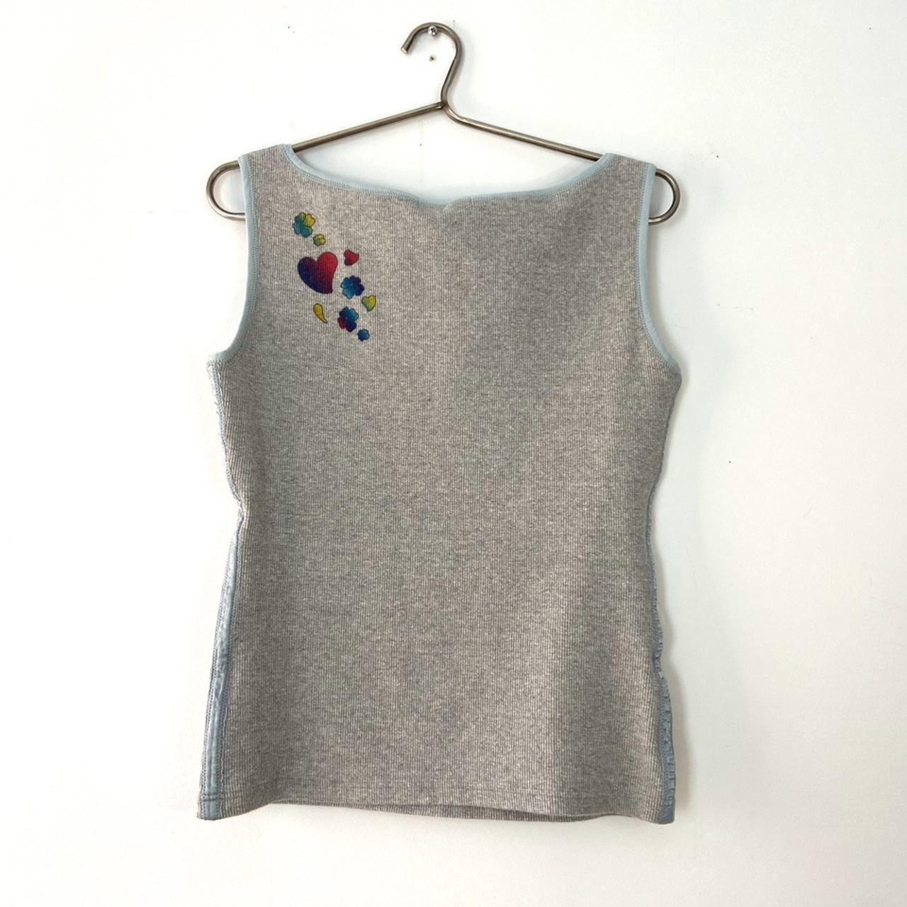 Issey Miyake heart graphic rib tank