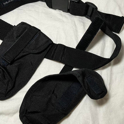 Milkboy black adjustable waist belt bags