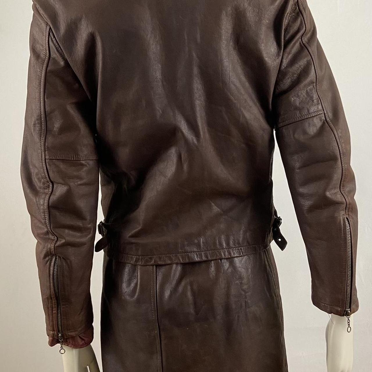 45rpm sheepskin dark brown soft insulated leather bomber jacket and skirt suit set