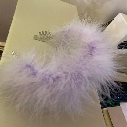 Comme des Garcons lavender feather boa princess tiara