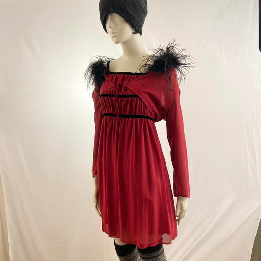 Lolita Lempicka dress and feather trim jacket and dress set