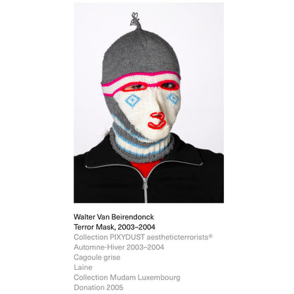 Walter van Beirendonck aestheticterrorists® Winter 2003/04 “Terror Mask” striped green knitted ski mask