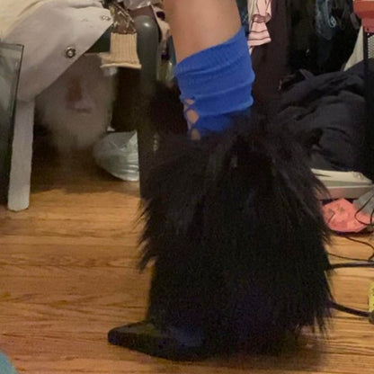 Alice Auaa furry leg cuffs