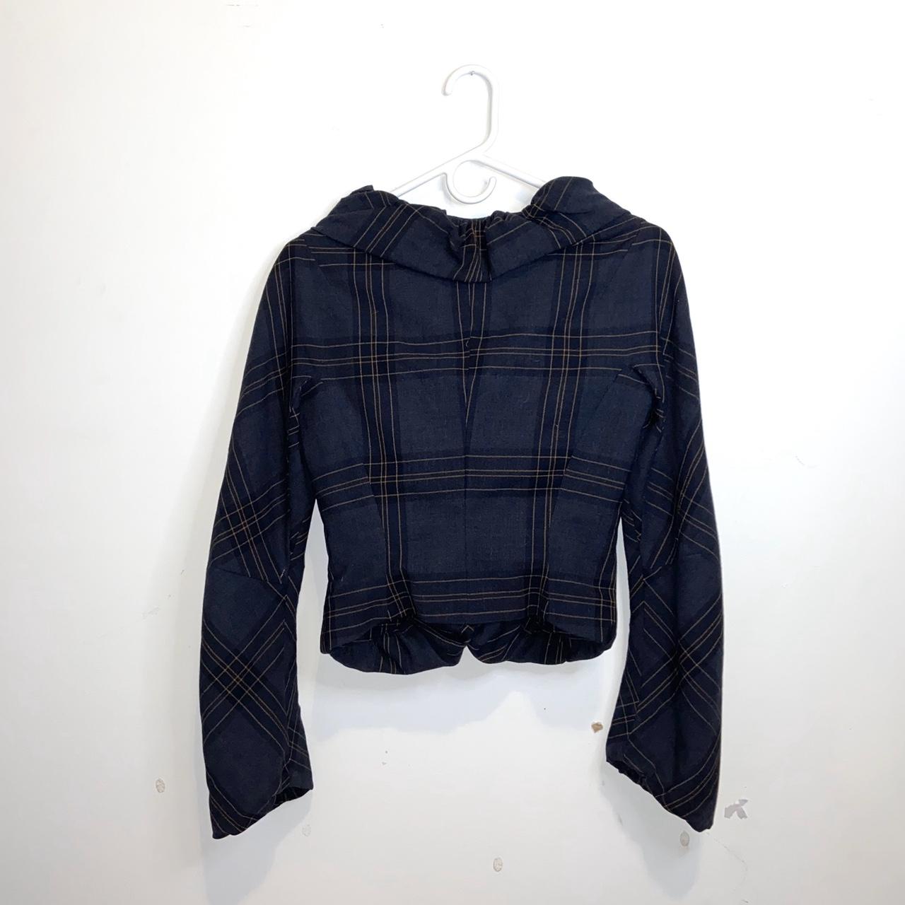 Vivienne Westwood red label cinching navy tartan jacket