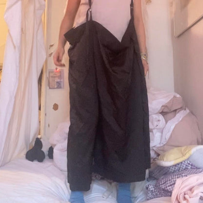 Yohji Yamamoto Y’s rayon oversized suspender pants